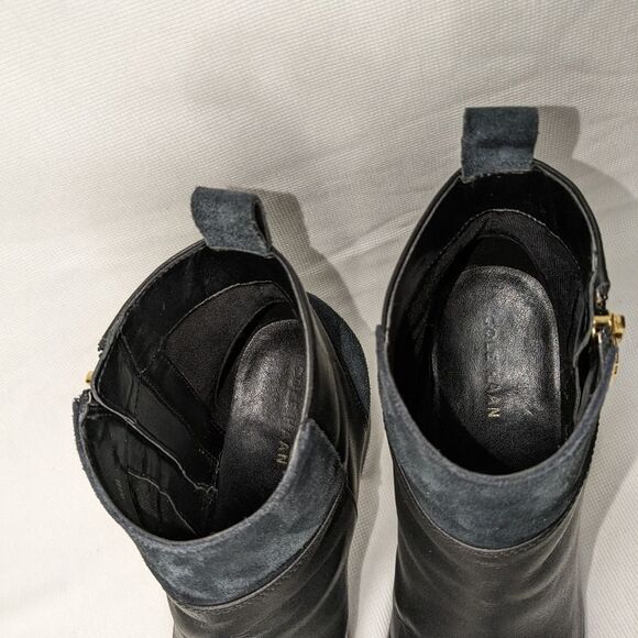 Cole Haan Black Leather & Suede Boots - Picture 6 of 8